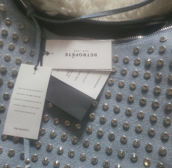 Retrofete Sparkling Blue Denim Shoulder Bag - Picture 8 of 9